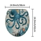 thumbnail image 1 of 1pc Octopus Starfish Bathroom Rugs and Shower Curtain Set with 12 Hooks - Machine Washable Polyester Fabric, Non-Slip, Absorbent Mat, U Shaped Toilet Mat and Toilet Cover - Home Decor Accessories, 1 of 5