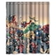thumbnail image 1 of Cortina de ducha con personajes de cómics y ganchos (66 x 72 pulgadas), 1 of 3