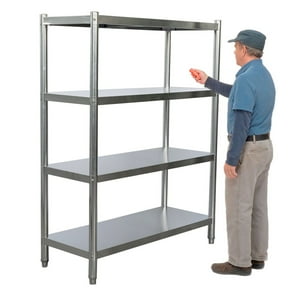 Prochef - Estante 4 Bandejas Lisas 120X50X180 Cm. Acero Inox