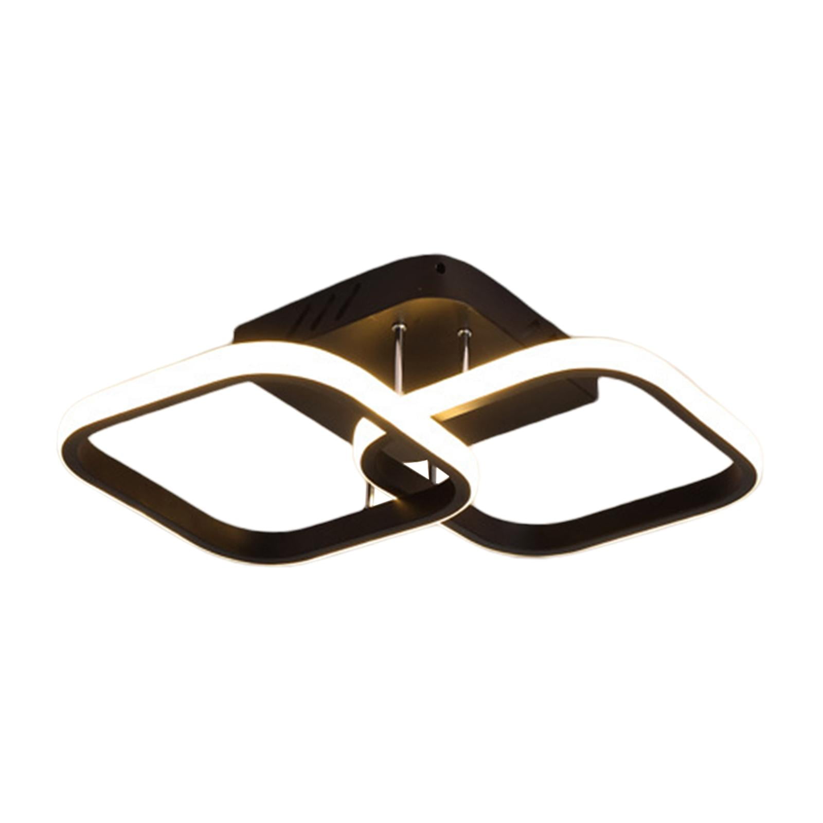 Magideal - Luz Led De Techo Blanca//candelabro Iluminación Interior Y Para El Hogar Lámpara De De Montaje Empotrado Lámpara De Techo Para Dormitori , Cuadrado Negro