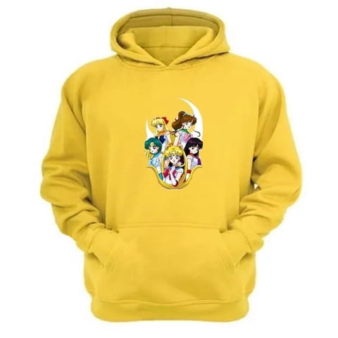 Genérico - Polerón Canguro Sailor Moon Amarillo Talla L Unisex