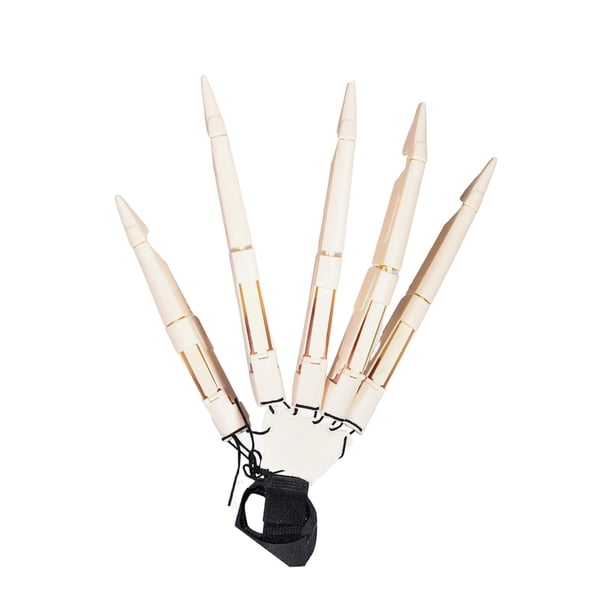 Extensiones De Dedos Articuladas De Halloween Usables Para Fiesta De Halloween Blanco Izquierdo