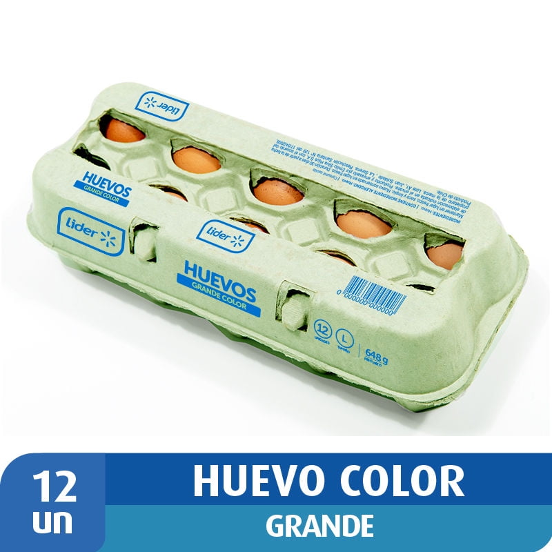 Huevos Grande Color 12 Un 12 Un Lider
