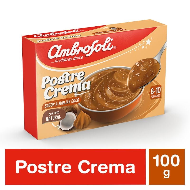Postre Crema Manjar Coco 100 g Ambrosoli