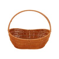 Magideal - Maceta, Asa De Transporte, Cesta De Mimbre Ovalada Vacía Para Macetas, Cesta De Almacenamiento Tejida, Para Decoración De Jardín De Bodas En El Hogar M