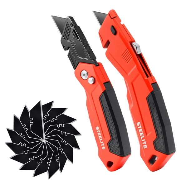 Cuchillo Utilitario Steelite SK5 Retráctil Paquete de 2 con Cuchillas