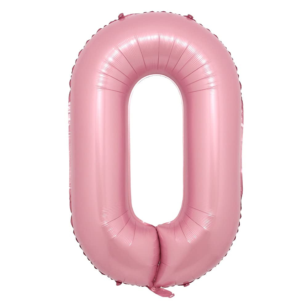 Globo De Número De Papel Metalizado Rosa Ruiansi 40 Cm Para Decoración De Fiesta