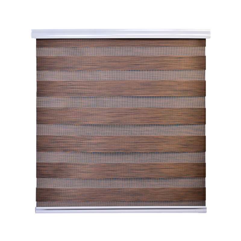 Cortina Roller Duo Zebra Dia Y Noche 160 X 200 Cm Café Osc Jaspeado Guiza