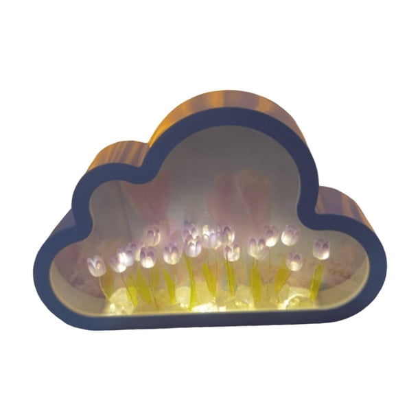 Luz de noche, lámpara de noche, luz ambiental, lámpara de escritorio, regalo de vacaciones, adorno de luz de noche de corazón de niña INS de lujo, luz Púrpura