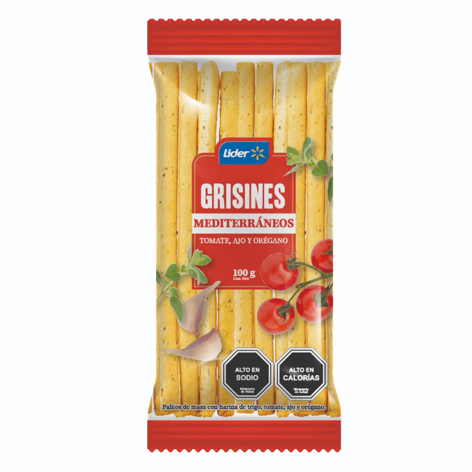 Grisines Meditérraneos Con Tomate Ajo Y Orégano 100 g Lider