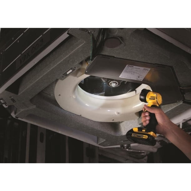 Linterna LED DEWALT DCL040 20V MAX, 110 Lúmenes, Cabezal Giratorio 120° Con 11 Posiciones Y Gancho Para Manos Libres