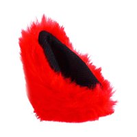 Magideal - Accesorios Para Casco De Motocicleta Con Decoración De Orejas De Felpa Para Snowboard, Esquí, Ciclismo, Fácil De Colocar Y Quitar, Autoadhesivo, Rojo