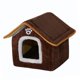 thumbnail image 2 of Refugio Para Mascotas Interior Extraíble Snooze Kennel Cat Bed Para Perro Pomeranian Poodle Brown Y S, 2 of 5