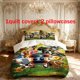 thumbnail image 1 of 3pcs Mixed Cartoon Theme Printed Bedding Set Duvet Cover and Pillowcases, 1 of 5
