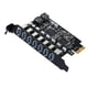 thumbnail image 3 of PCIe 7 Puertos USB3.2 Gen1 19Pin Tarjeta De Expansión 5Gbps Convertidor De PC De Escritorio, 3 of 5