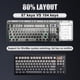 thumbnail image 2 of Teclado ZMX GMK87 80% Hot Swap BT 5.0/2.4G/USB Tipo-C RGB, 2 of 9