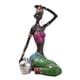 thumbnail image 1 of Estatua De Colección Escultura Resina Africana Tribal Lady Figurines Plata, 1 of 5
