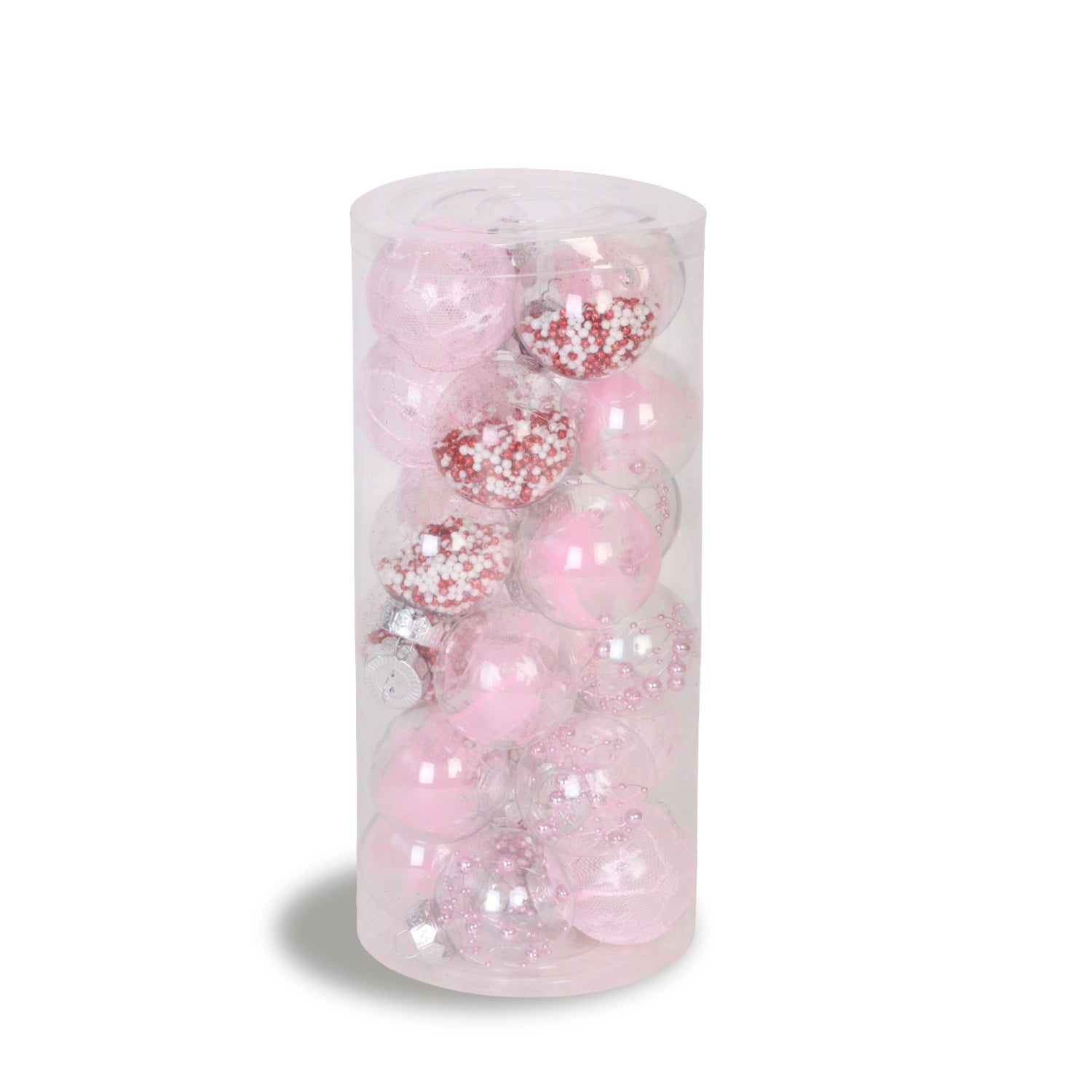 Inspiracci - Set 24 Esferas Navidad Rosado