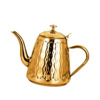 Magideal - Hervidor De Agua De Acero Inoxidable, Cafetera De Calentamiento Rápido, Cafetera Para Verter Goteo, Tetera Suelta Para Gas De Inducción Eléctrica , Dorado 125 Cm X 145 Cm