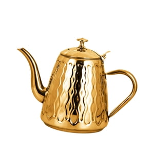 Magideal - Hervidor De Agua De Acero Inoxidable, Cafetera De Calentamiento Rápido, Cafetera Para Verter Goteo, Tetera Suelta Para Gas De Inducción Eléctrica , Dorado 125 Cm X 145 Cm