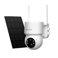 Cámara De Seguridad Aiwa Wifi Exterior Panel Solar Awcto43 Blanco