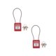 thumbnail image 1 of 2 Candados De Bloqueo De Seguridad Con Llave Diferente Grillete De 3,2 Mm Rojo, 1 of 4