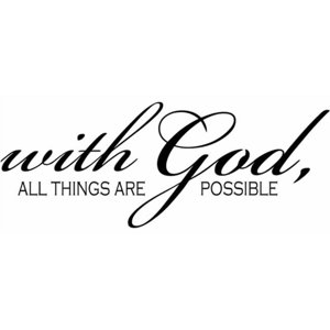 Rienda Libre Graphics - Decomural With God All Things Are Possible Bible Ws-15147