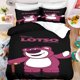 thumbnail image 1 of Strawberry Bear Duvet Cover Pillowcase, Boy Girl Bedding Set Home Room Bedroom Decor Kids Gift Queen Double Bed Bed Sheets, 1 of 5