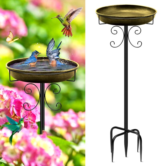Bañera para Pájaros Daoeny 89 cm Metal Vintage Decoración Exterior