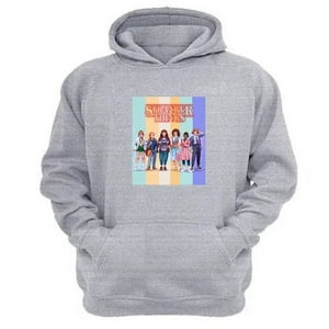 Genérico - Polerón Canguro Stranger Things Gris Claro Talla Xs Unisex