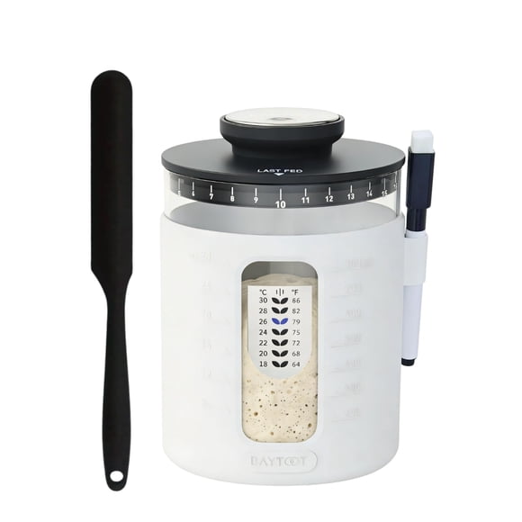 Kit de frasco para masa madre Baytoot de 970 ml de vidrio grueso