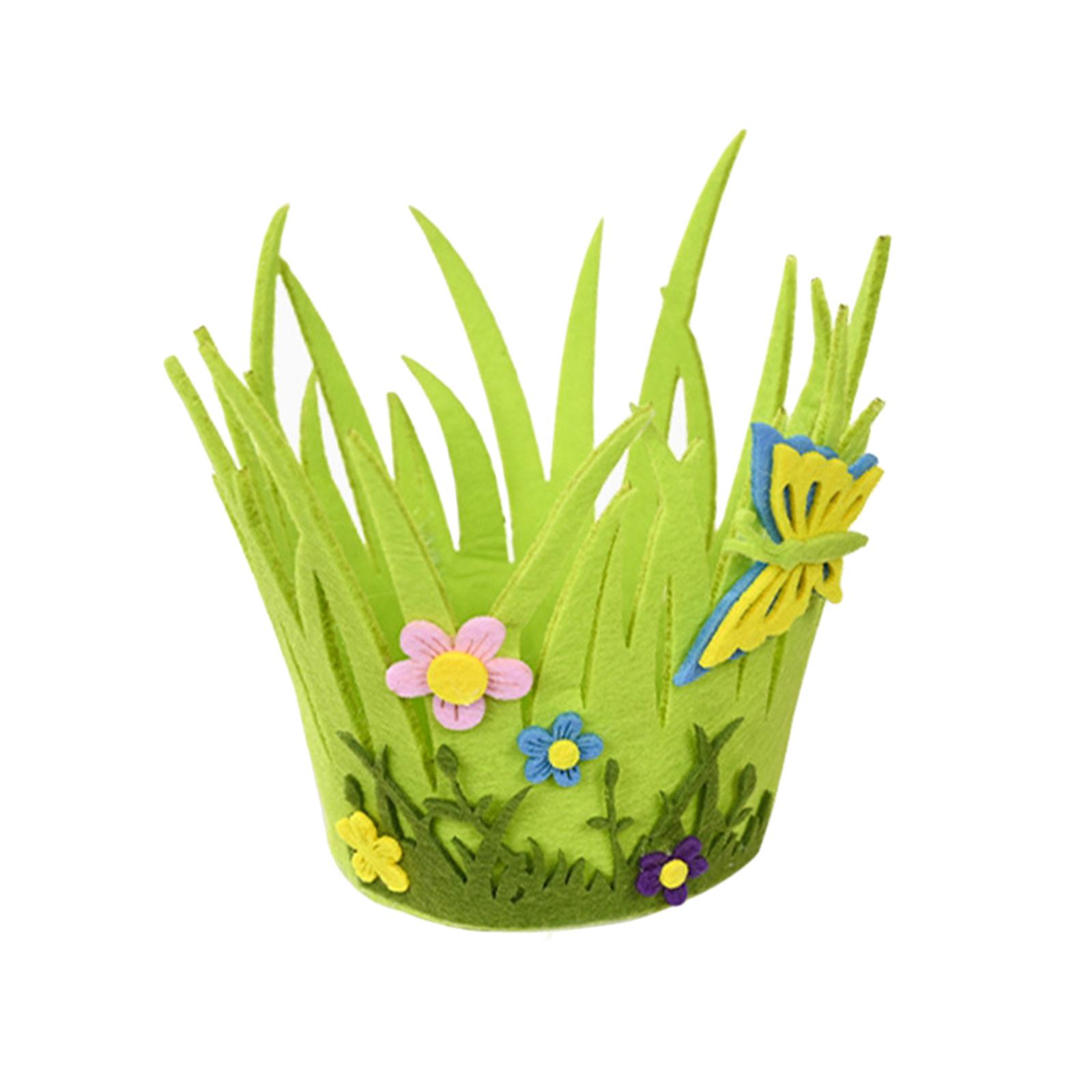 Bothyi - Encantadora Canasta De Huevos De Pascua De Fieltro No Tejido, Bolsa De Regalos, Mariposa De Adorno De Pascua