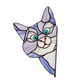 thumbnail image 1 of Gato Que Mira A Escondidas Vidrieras Suncatcher Amante Regalo Vitral Colgante, 1 of 5