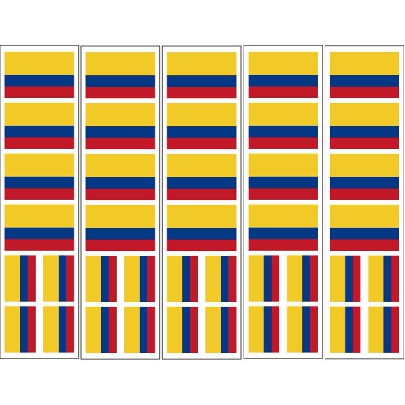 Tatuajes Temporales PremiumTT Pack de 40 – Bandera de Colombia