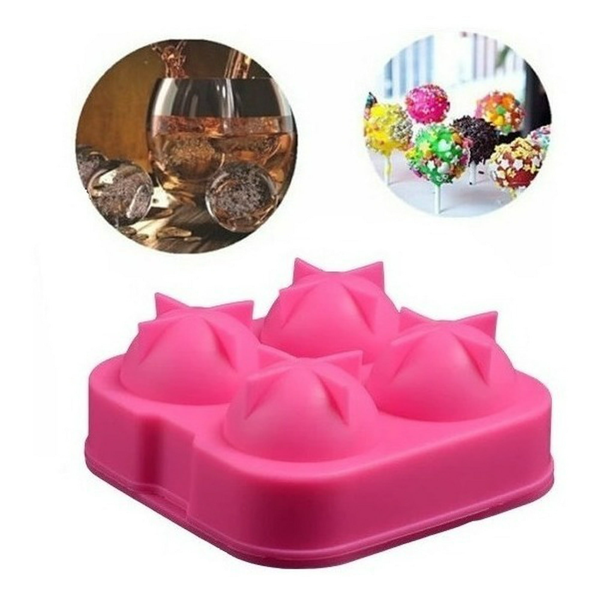 Genérico - Molde De Silicona Redondo Moldes Silicona 4 Redondo Bolas