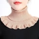 thumbnail image 1 of Stylish Hand-Knitted High Collar Detachable Dickey Collar for Women - Turtleneck Look!, 1 of 5