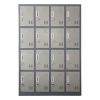 Prochef - Locker Casillero Metálico 4 Cuerpos 16 Puertas