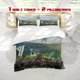 thumbnail image 1 of 3pcs Karlsruhe Fans Green Flag Stadium Print Three Piece Bedding Set Soft Quilt Cover And Two Pillowcases, 1 of 5