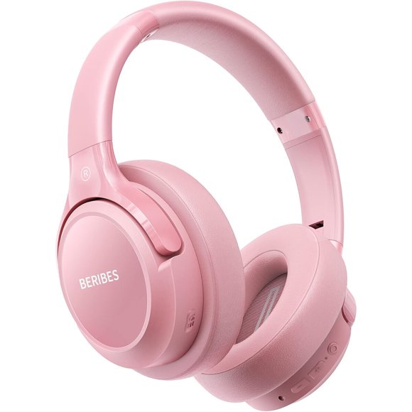 Auriculares Bluetooth BERIBES WH202A Over Ear 40 mm 65 h Rosa