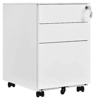 Metalbrein - Cajonera Metálica - 3 Cajones - Blanca