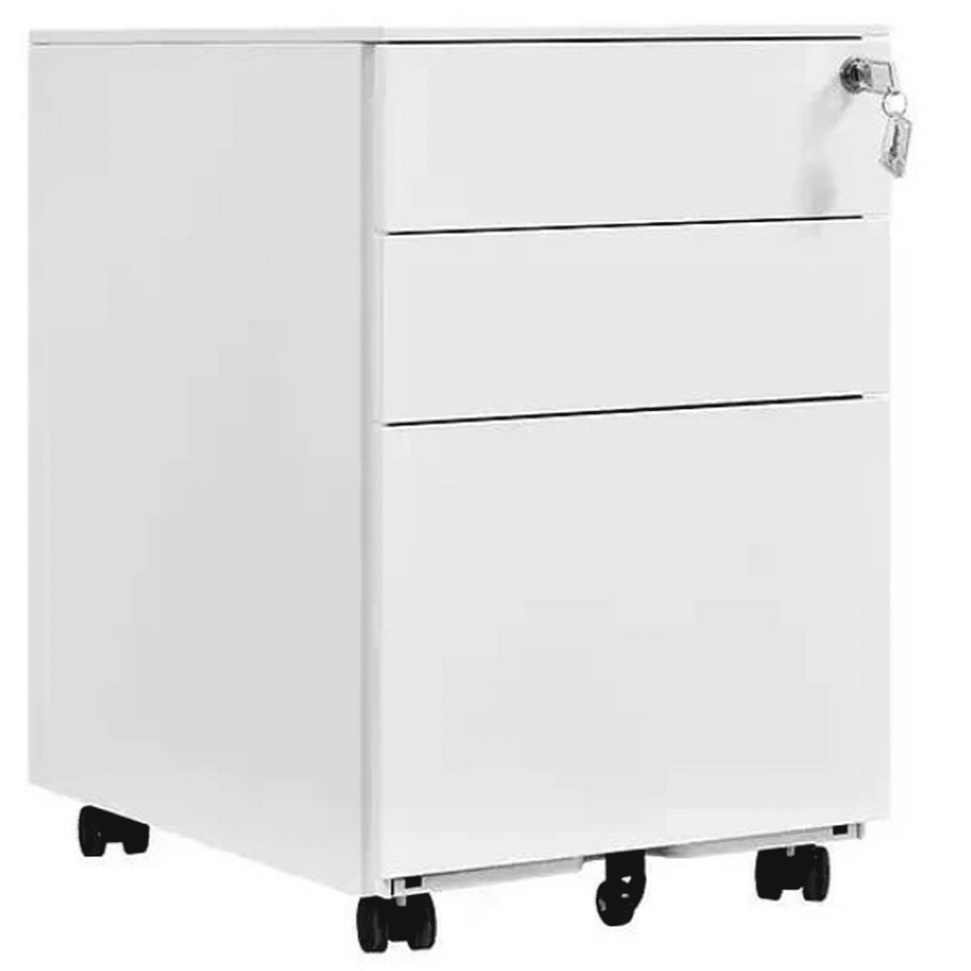 Metalbrein - Cajonera Metálica - 3 Cajones - Blanca