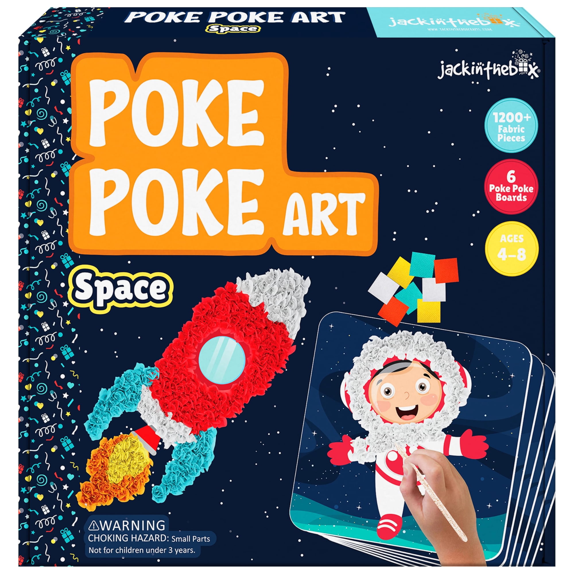 Jackinthebox - Kit De Arte Poke Poke Con Tema Espacial Para Niños De 4 A 8 Años