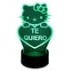thumbnail image 3 of Lampara Ilusion 3D Hello Kitty Te Quiero de 7 colores, Base touch, 3 of 6