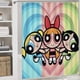 thumbnail image 5 of Las chicas superpoderosas-theme 4-Piece Shower Curtain Set with Rugs, Waterproof Bathroom Decor Set Includes Bath Mat, U-Shaped Rug, Toilet Lid Cover and Curtain with Hooks, 5 of 6