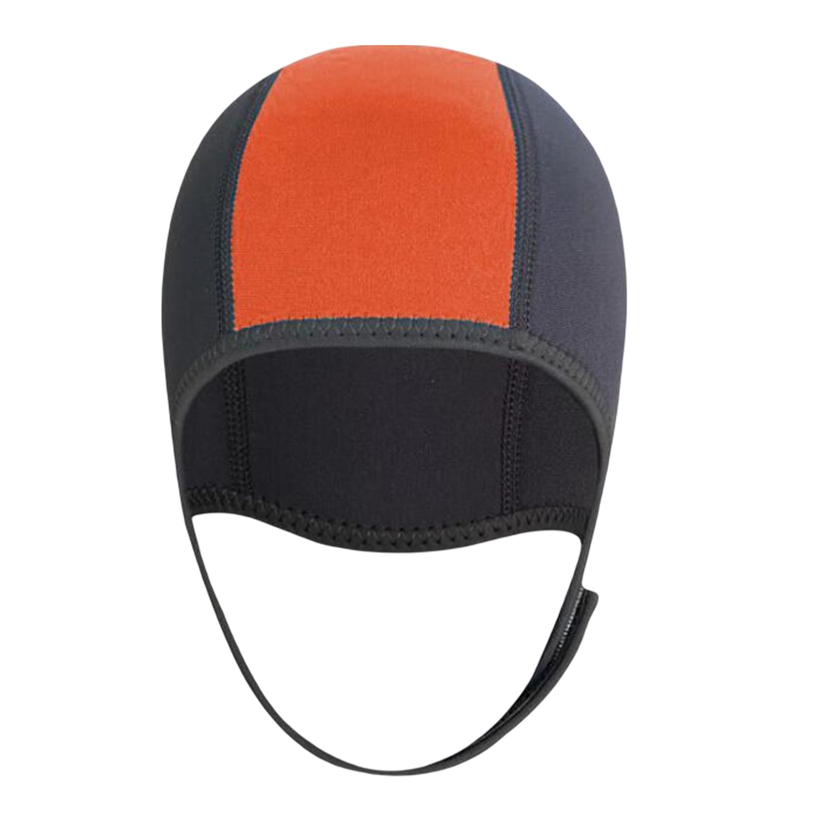 Magideal - Gorro De Buceo De Neopreno De 3Mm, Gorro Grueso De Protección A Prueba De Viento Para Las Orejas, Gorro Cálido De Invierno Para Buceo, Gorro De Nataci , Naranja