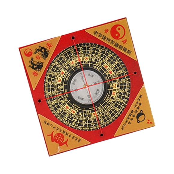 Brújula Feng Shui Luo Pan Bagua Square Luopan Para Senderismo Camping Mochilero