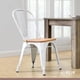 thumbnail image 2 of Silla Tolix con Asiento de Madera - Blanca, 2 of 3