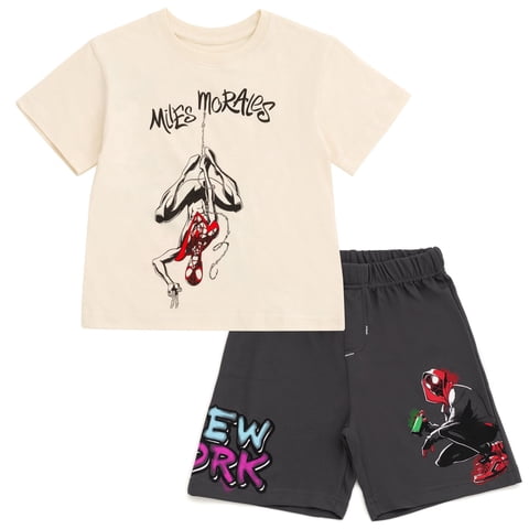Conjunto De Remera Y Shorts Para Niños Marvel Spider-Man Miles Morales