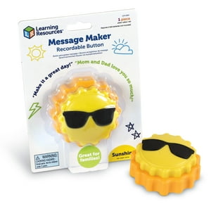 Learning Resources - Recursos De Aprendizaje De Botones Grabables Message Maker Sunshine