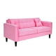 thumbnail image 2 of Sofa New Retro 3c + 2 Pouf Felpa 00 Rosado, 2 of 6